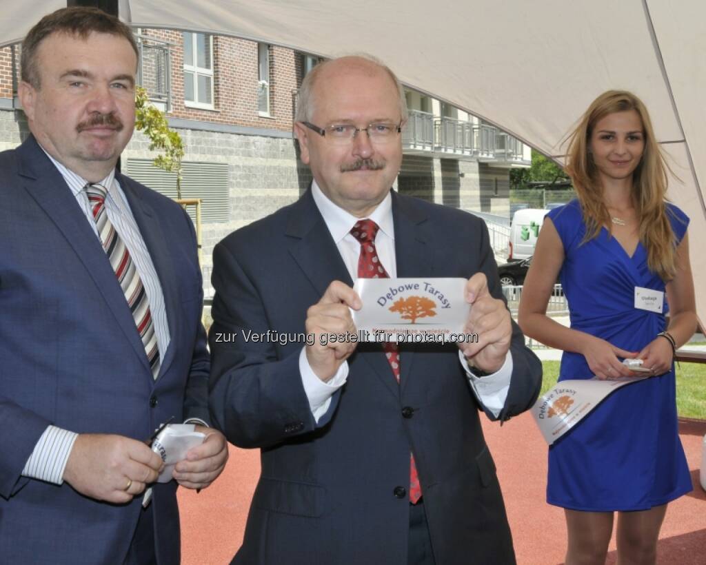 Jacek Wesolowski (Immofinanz), Bürgermeister Piotr Uszok, © Immofinanz (03.07.2014) 