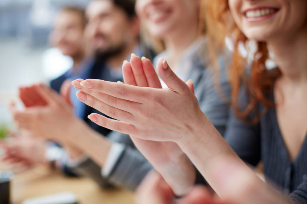 klatschen, Applaus, Beifall, Zustimmung, Hände, Bravo, http://www.shutterstock.com/de/pic-193500968/stock-photo-photo-of-business-people-hands-applauding-at-conference.html (Bild: shutterstock.com) (08.07.2014) 