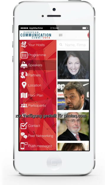 AppMachine: European Communication Summit in Brüssel mit eigener Smartphone-App (Bild: AppMachine) (10.07.2014) 