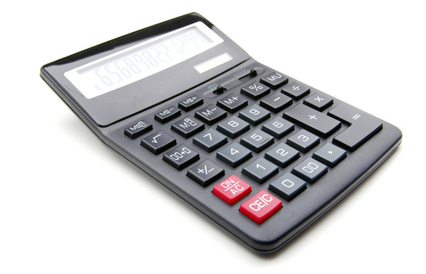 Taschenrechner, http://www.shutterstock.com/de/pic-77851801/stock-photo-pocket-calculator-on-a-white-background.html 