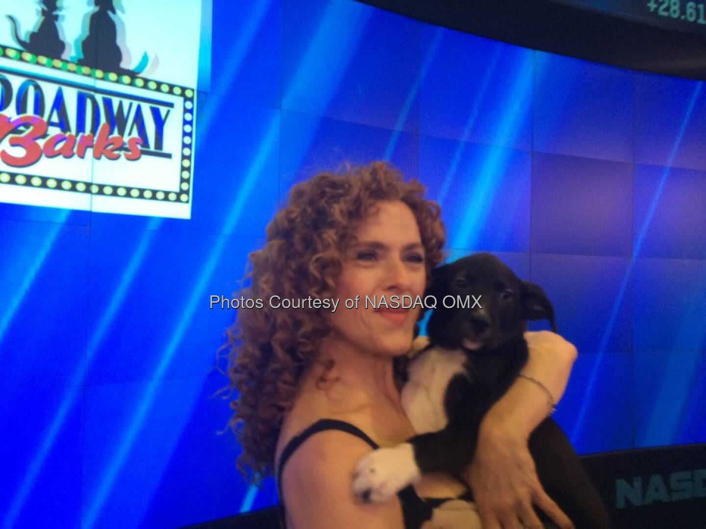 The legendary Bernadette Peters @officialBPeters with a @BroadwayBarks #Puppy at the Closing Bell! #Adopt #Broadway  Source: http://facebook.com/NASDAQ