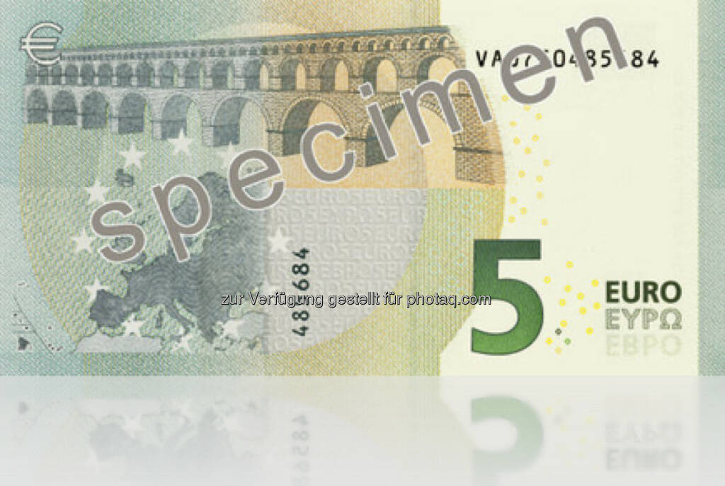 Die neue 5 Euro Note (Rückseite) - Ausgabe startet am 2. Mai 2013 (Bild: EZB/OeNB) (10.01.2013) 