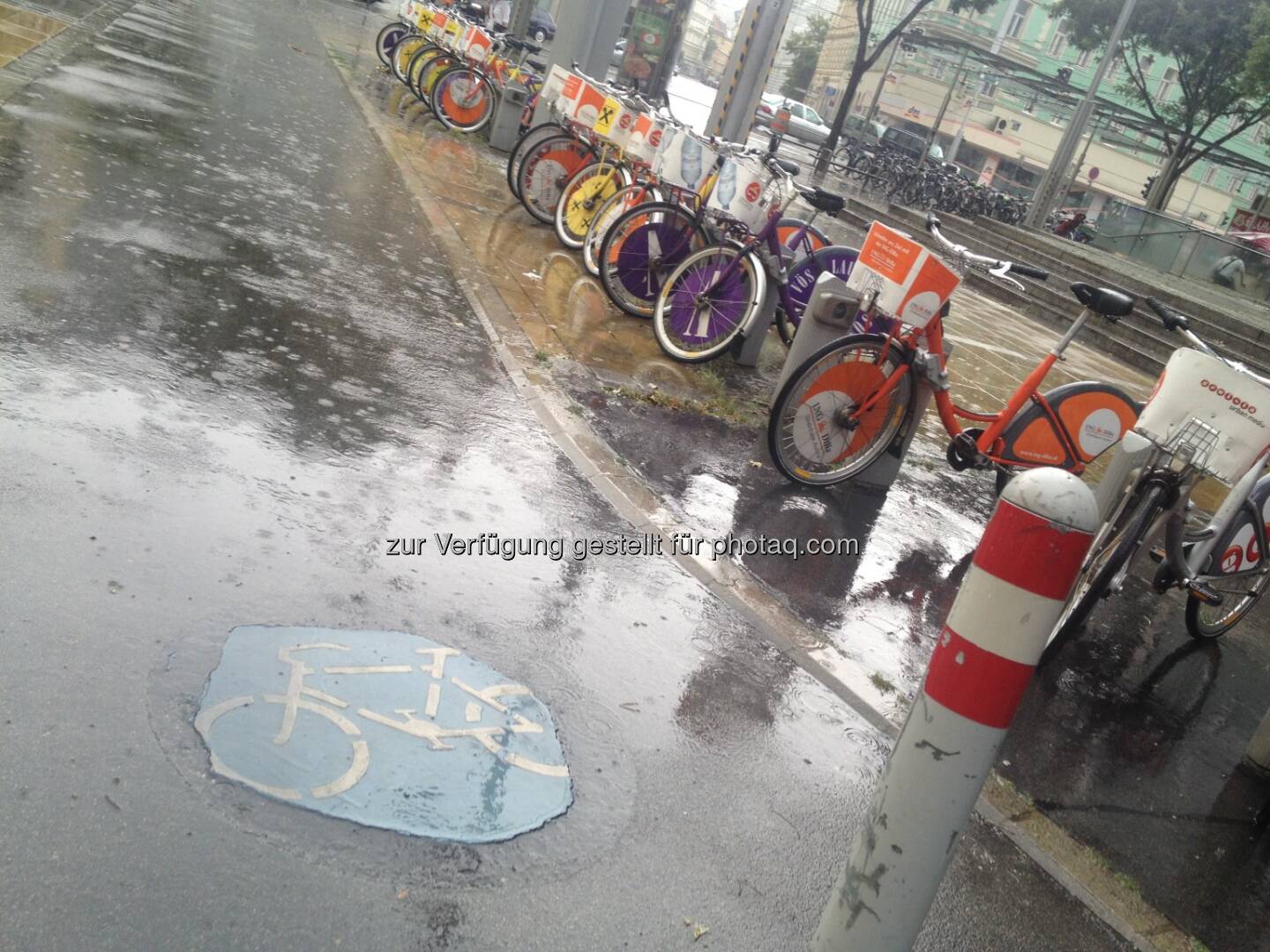 Fahrrad, Fahrräder im Regen