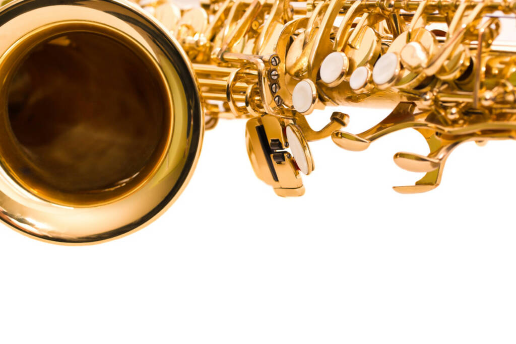 Saxophon, Musik, http://www.shutterstock.com/de/pic-196273022/stock-photo--fragment-saxophone-on-a-white-background.html , © www.shutterstock.com (14.07.2014) 