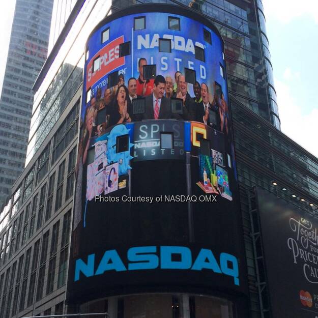 Thanks for coming to NASDAQ today Staples!  Source: http://facebook.com/NASDAQ (16.07.2014) 