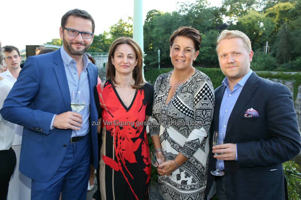 Martin Himmelbauer (Österreichische Lotterien), Mariana Nichifor und Alexandra Supper (Medecco Holding), Nikolaus Koller (FH Wien), © Medecco Holding (17.07.2014) 