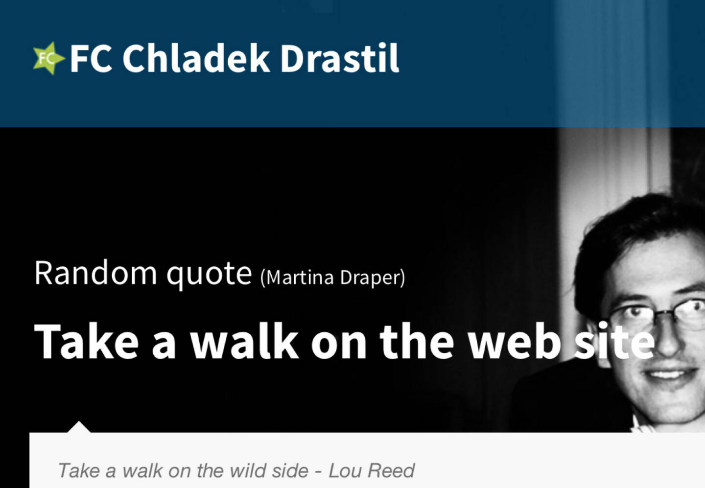 Take a walk on the web site