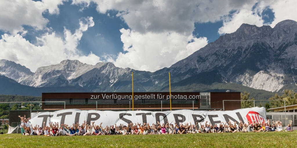 Global 2000: TTIP Stoppen - Bündnis sendet Botschaft zur 6. Verhandlungsrunde nach Brüssel (c) OTS, © Aussender (19.07.2014) 