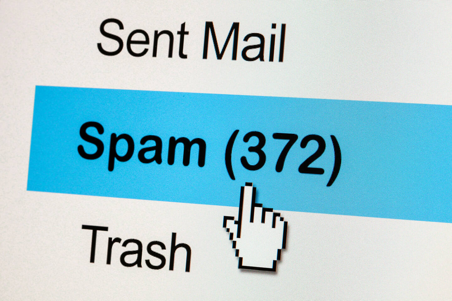 Spam, Mail, Trash, Sent, http://www.shutterstock.com/de/pic-172730753/stock-photo-computer-monitor-screen-concept-of-spam-email.html