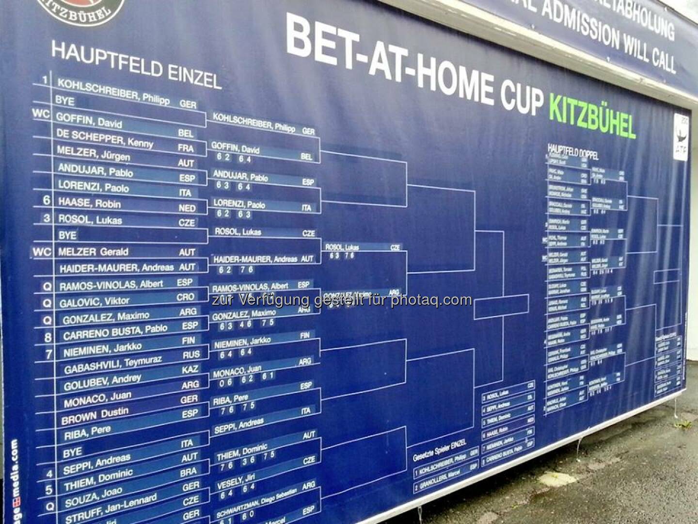 Der aktuelle Turnierraster in Kitzbühel. #betathomeCup  Source: http://facebook.com/betathomecomAustria