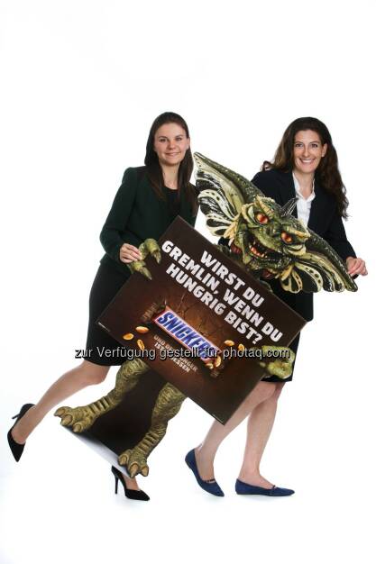 Mars Austria OG: Snicker(s) bringt die Gremlins(TM) zurück auf den Bildschirm: Petra Kaufmann (Brand Manager Chocolate Bars), Petra Nothdurfter (Marketing Director Chocolate & Food), Mars Austria OG, © Aussender (31.07.2014) 