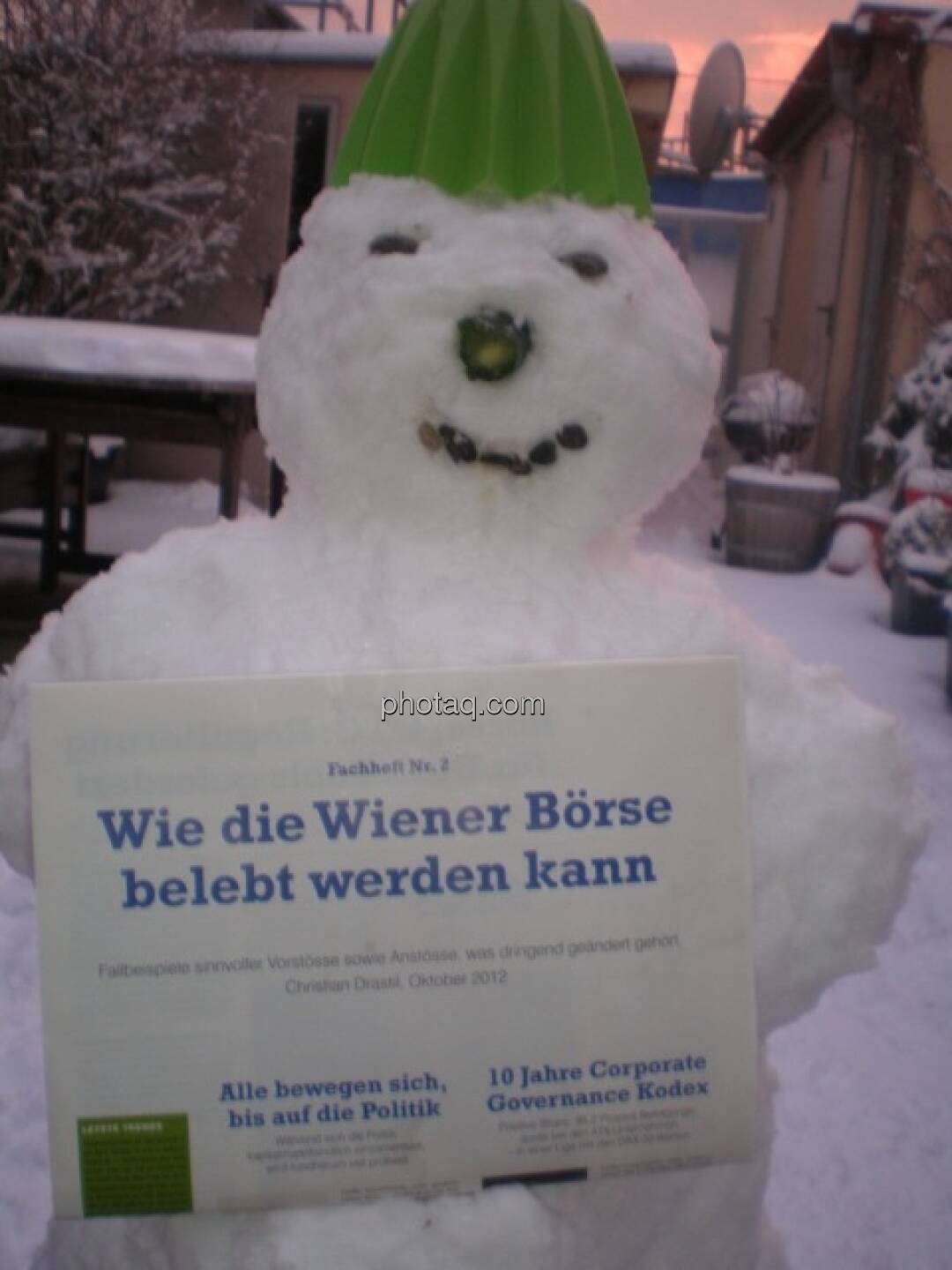 Der Schneemann mit dem Fachheft