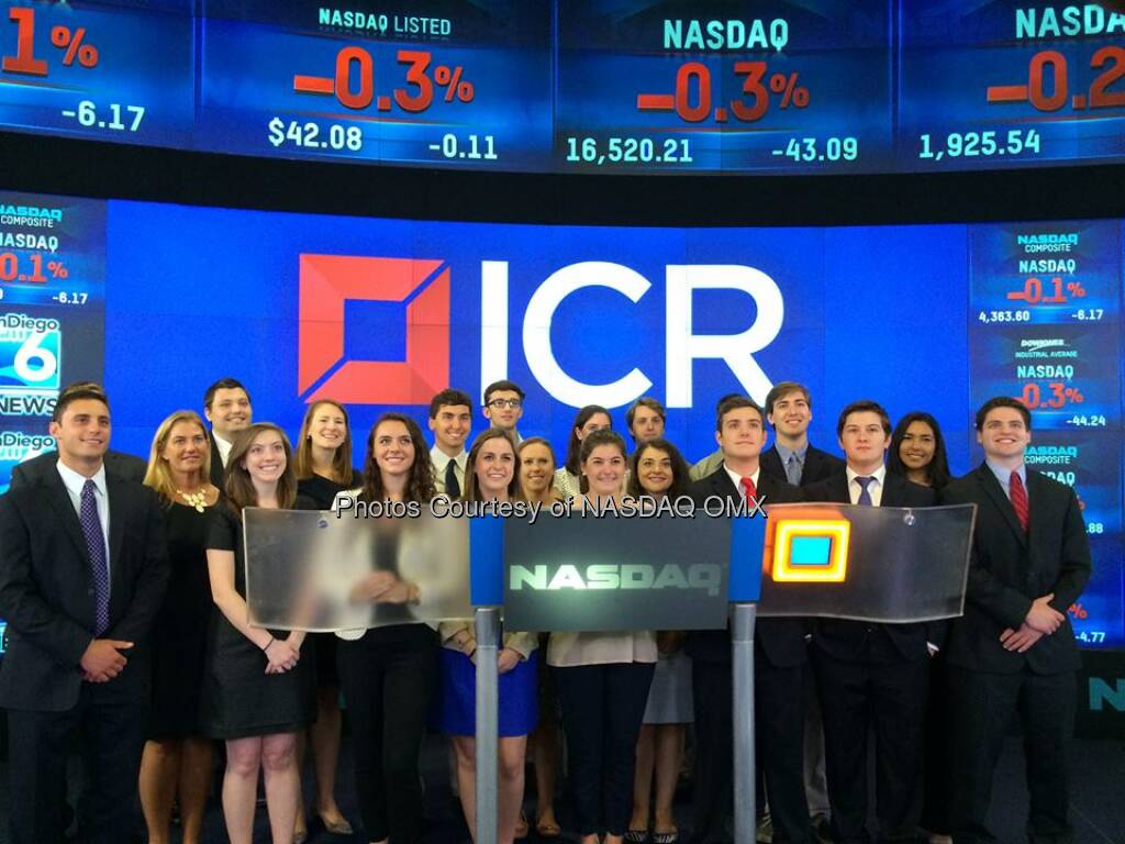 The interns of @ICRPR stop by #NASDAQ! #GreatFutures  Source: http://facebook.com/NASDAQ (01.08.2014) 