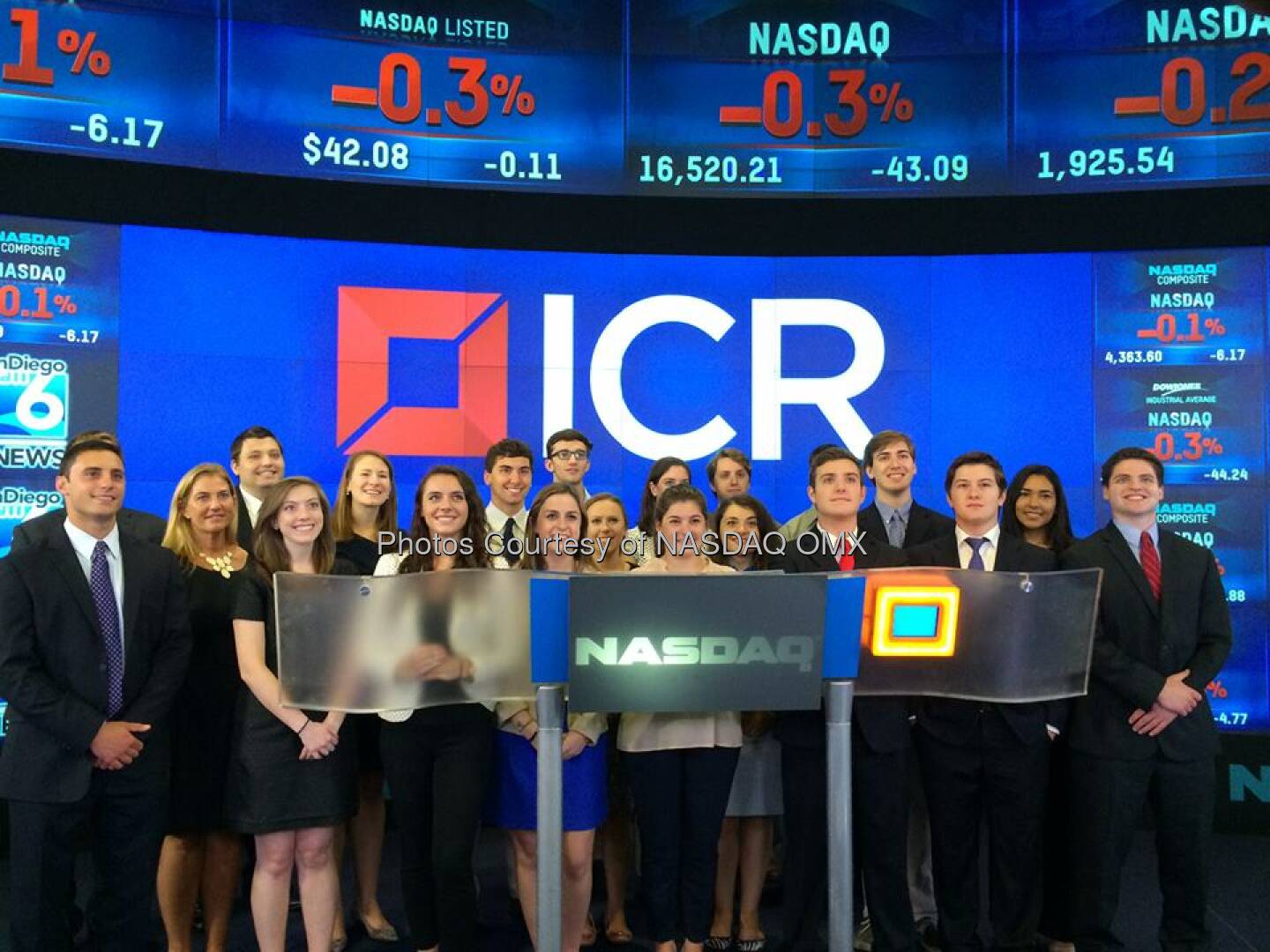 The interns of @ICRPR stop by #NASDAQ! #GreatFutures  Source: http://facebook.com/NASDAQ