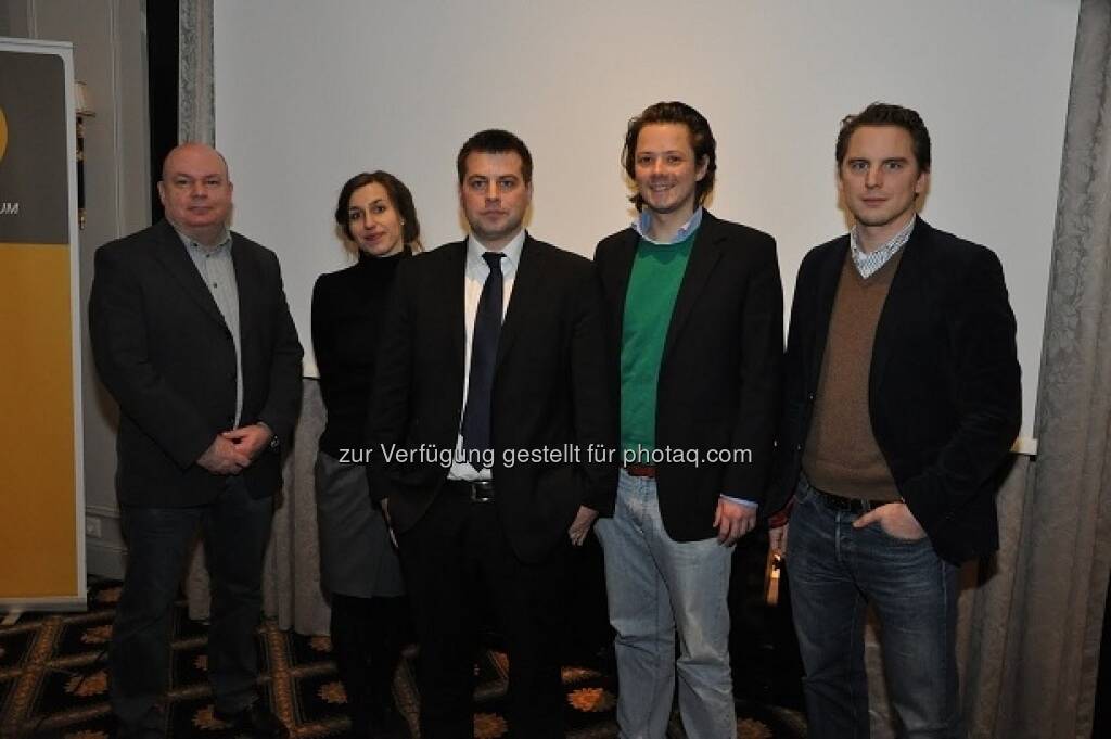 Martin Sturm, Alice Vadrot, Michael Pock, Patrick Glaser, Peter Jurik - das Liberale Forum hat am 12. Jänner das neue Wiener Landespräsidium gewählt (15.01.2013) 