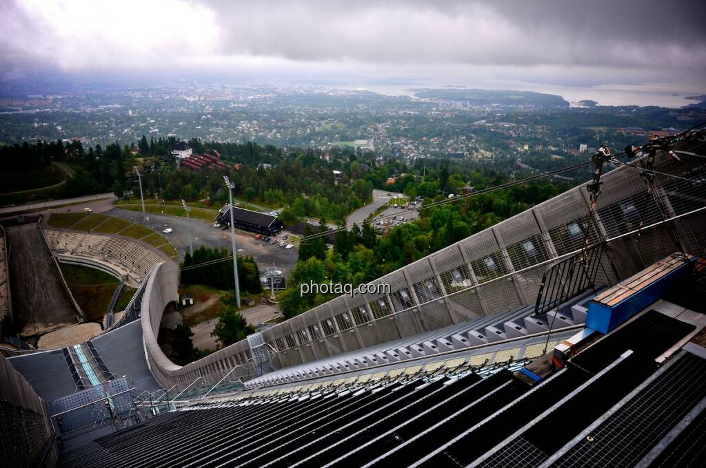 Holmenkollen, Zitterbalken, Oslo, Anlauf, Schanze, © photaq.com (07.08.2014) 