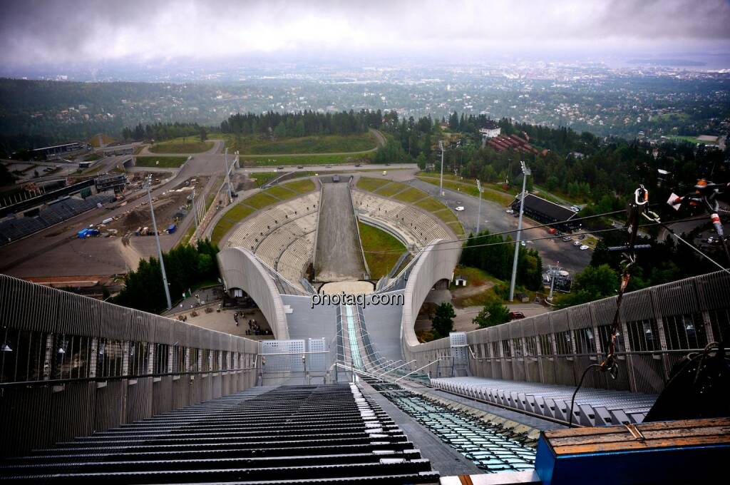 Holmenkollen, Oslo, Anlauf, Schanze, Stadion, © photaq.com (07.08.2014)