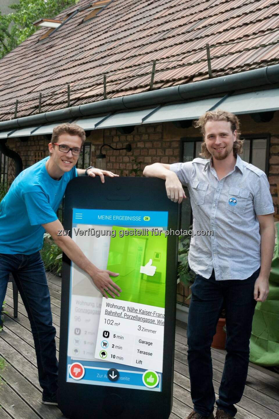 Die zoomsquare Gründer Andreas Langegger und Christoph Richter: Das Wohnungssuche-Startup zoomsquare.com startet mit der zoomsquare App in seine mobile Zukunft.