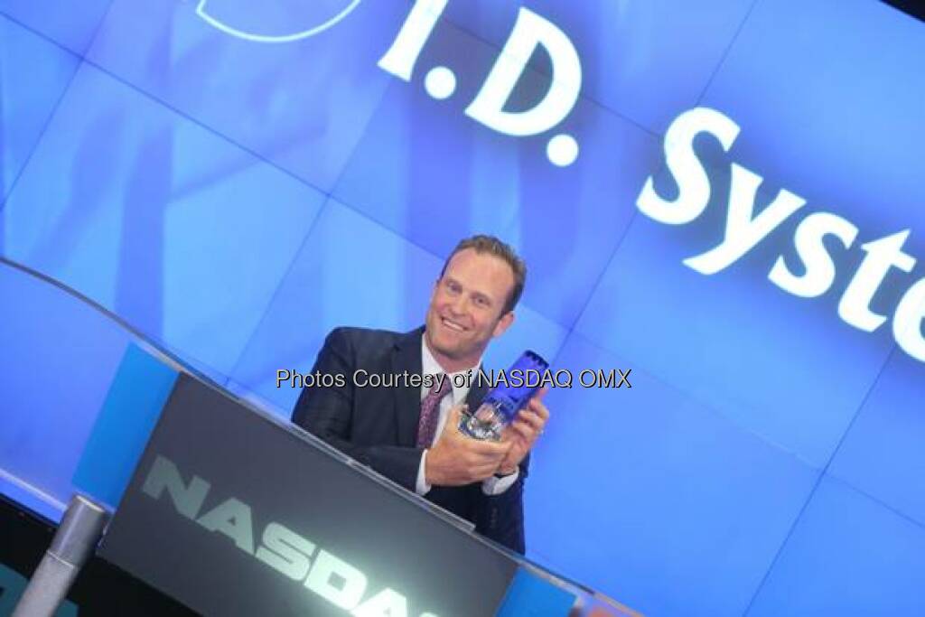 I.D. Systems, Inc. Rings The NASDAQ Stock Market Opening Bell  Source: http://facebook.com/NASDAQ (16.08.2014) 