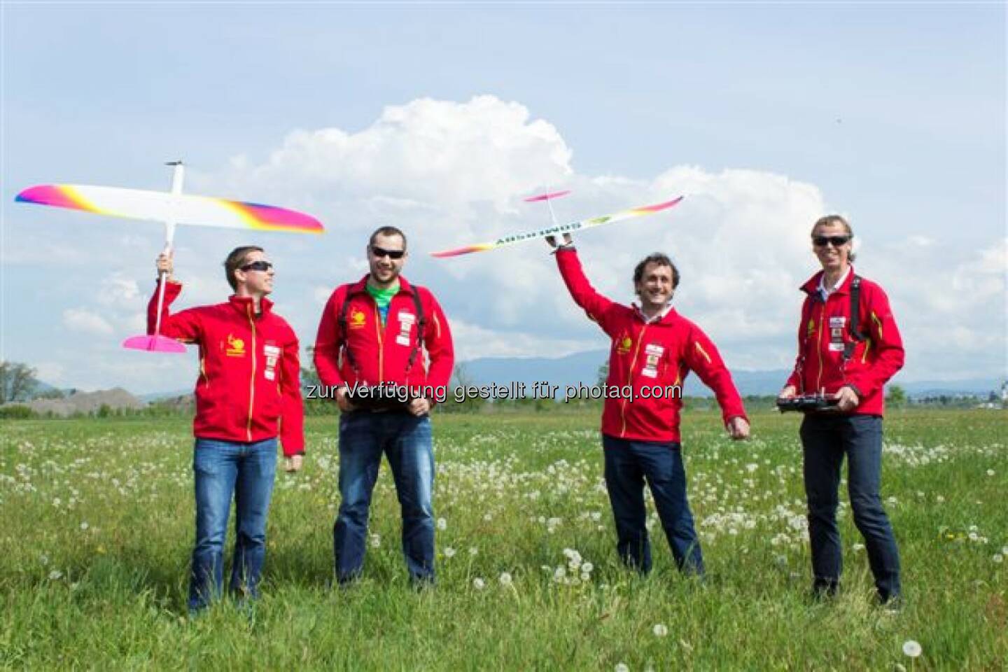 Österreichischer Aero-Club, Sektion Modellflug: Modellflug Weltmeisterschaft und 1. Modelpower in Turnau, die weltbesten Elektroflug-Piloten der Welt fliegen vom 23. bis 29. August in Turnau/ Lanzen um den Weltmeister-Titel in den Klassen F5B und F5D. v.l.n.r Bernhard Schatz, Christian Schnepfleitner, Martin Berner, Kurt Planitzer