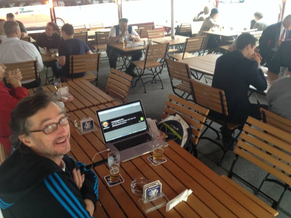 BSN-Sommerarbeitsplatz: Josef Chladek beim Orlik am Spittelauerplatz, 5 Arbeitsmittagessen in 2 Wochen (21.08.2014)