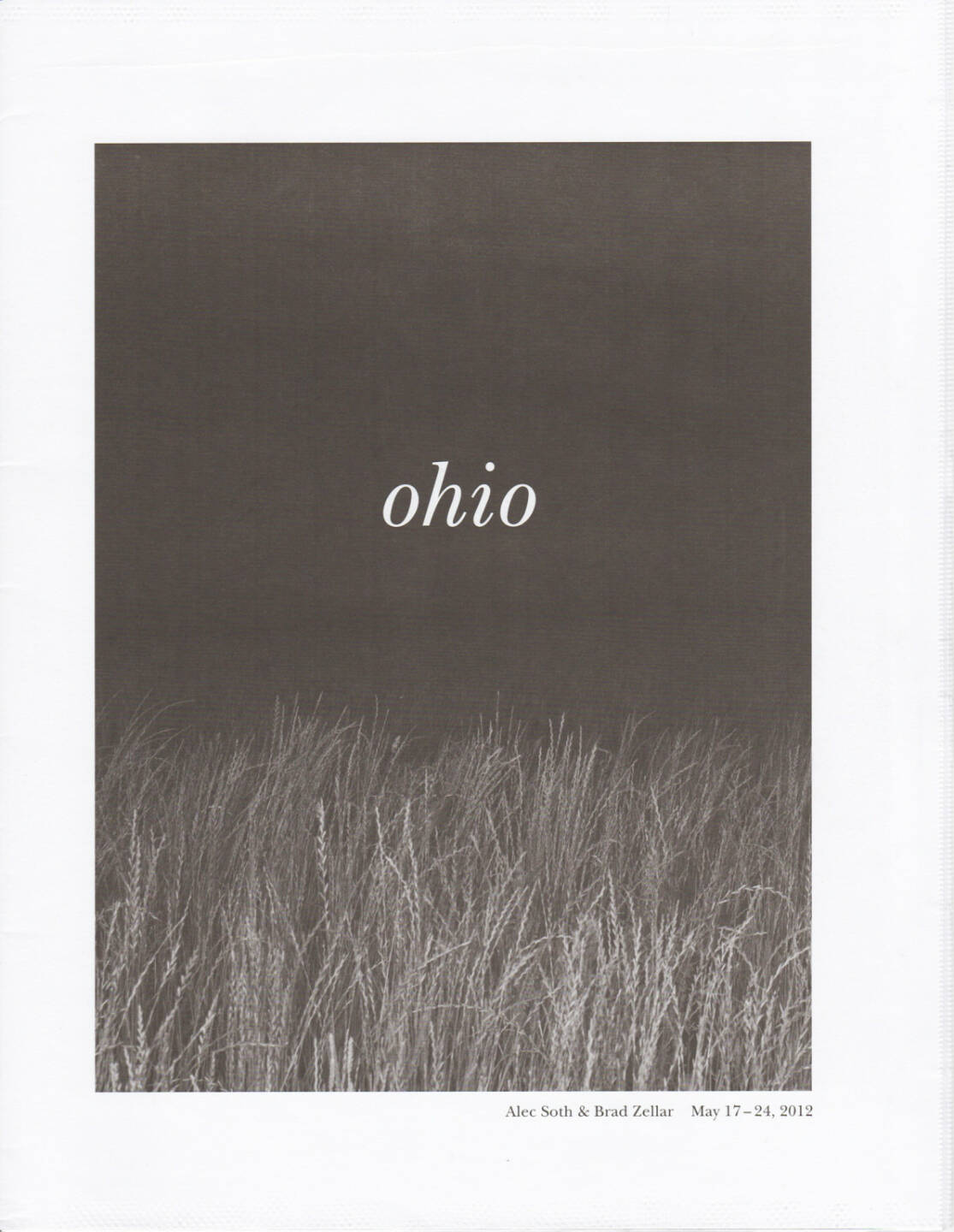 Alec Soth and Brad Zellar - LBM Dispatch #1: Ohio, Little Brown Mushroom, 2012, Cover -http://josefchladek.com/book/alec_soth_and_brad_zellar_-_lbm_dispatch_1_ohio