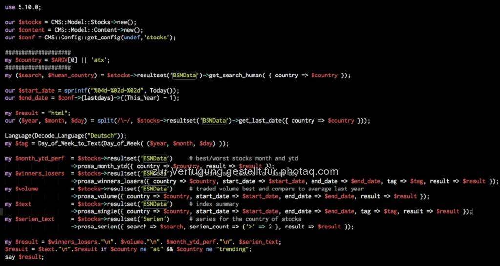 Screenshot Perl Code der BSNgine - generiert zb die Prosa von http://boerse-social.com/2014/08/21/atx_detailliert_rbi_mit11_plus_und_doppeltem_umsatz_rhi_bereits_8_tage_im_plus_3_neue_3er_serien_gestartet (22.08.2014) 