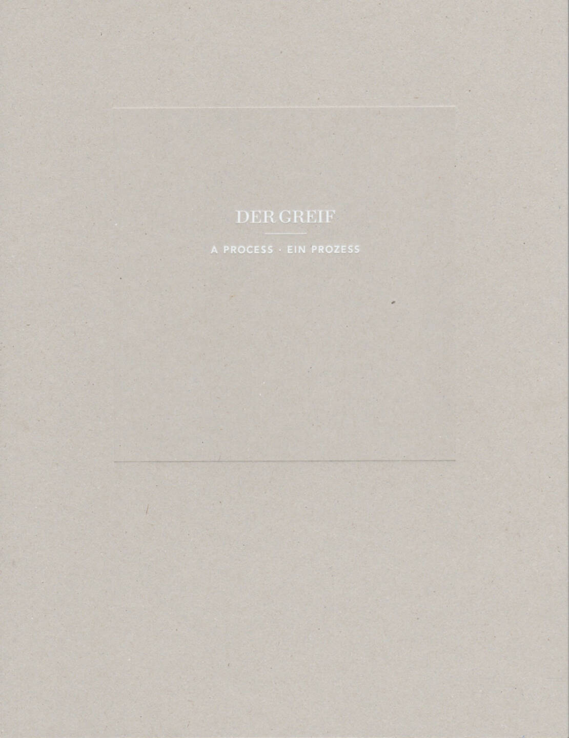 Der Greif - A Process - Ein Prozess, Der Greif, 2014, Cover - http://josefchladek.com/book/der_greif_-_a_process