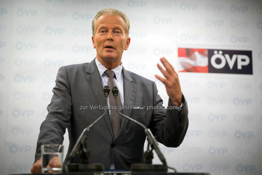 Reinhold Mitterlehner (ÖVP-Bundesparteiobmann) (Bild: ÖVP, Fotograf: Jakob Glaser) (28.08.2014) 