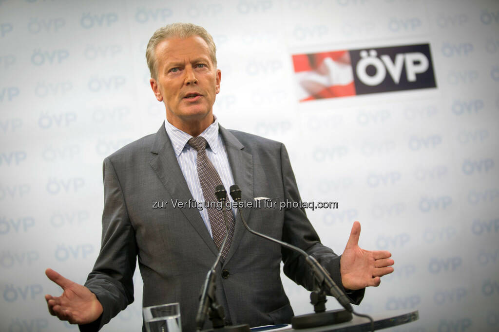 Reinhold Mitterlehner (ÖVP-Bundesparteiobmann) (Bild: ÖVP, Fotograf: Jakob Glaser) (28.08.2014) 