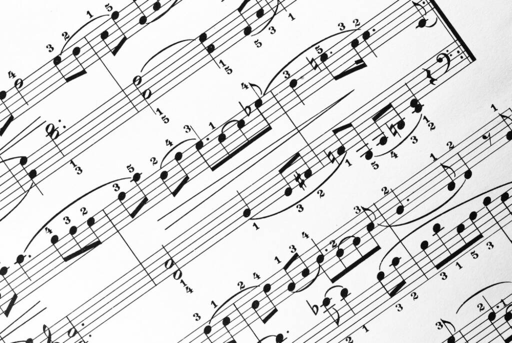 Notenblatt, Noten, Musik, http://www.shutterstock.com/de/pic-27997295/stock-photo-music-sheet-closeup.html, © www.shutterstock.com (05.09.2014) 