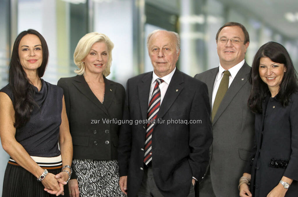 Martina Kurz, Barbara Feldmann, Herbert Lugmayr, Christian Widhalm und Martina Flitsch: Aufsichtsrat der Novomatic setzt auf qualifizierte Frauen, © Aussender (10.09.2014) 