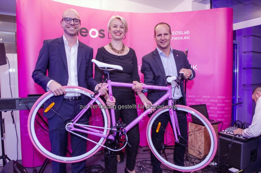 Josef Lentsch, Angelika Mlinar, Matthias Strolz: Neos Lab, die Akademie von Neos offiziell eröffnet (16.09.2014)