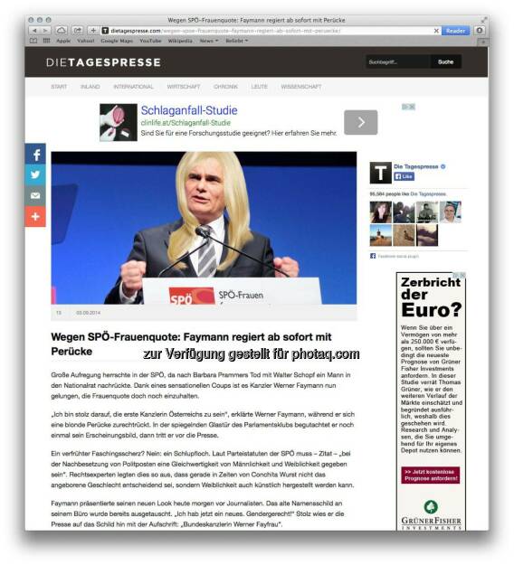 Premium-Onlinevermarkter von Russmedia Digital übernimmt Vermarktung von dietagespresse.com.

 (16.09.2014) 