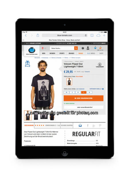 Mehr als 35 Prozent der Bestellungen bei Blue Tomato (blue-tomato.com) werden bereits über Smartphones und Tablets getätigt. (Bild: blue-tomato.com) (22.09.2014) 