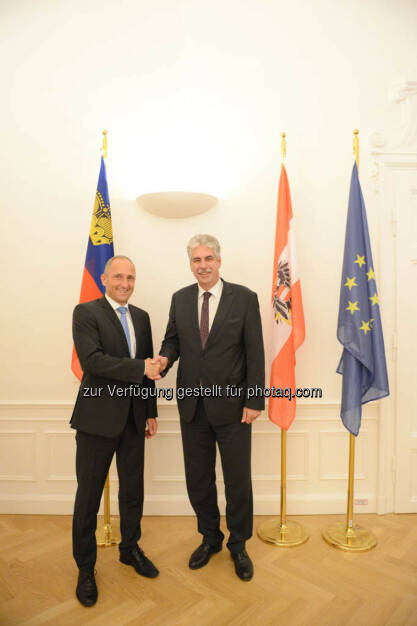 Regierungschef Adrian Hasler (Liechtenstein) und Finanzminister Hans Jörg Schelling, © Finanzministerium (22.09.2014) 