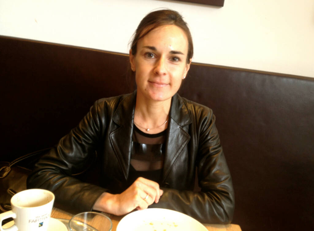 Mit Carola Bendl-Tschiedel, Bankerin und Spitzenläuferin, beim Ströck (23.09.2014)