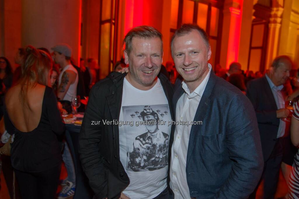 Eberhard Forcher (Austrozone) und Alex List (DJ), © ViennaPress / Andreas Tischler (25.09.2014) 
