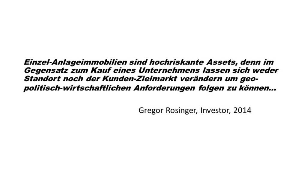 Gefährliche Einzel-Anlageimmobilien (Gregor Rosinger) (30.09.2014) 