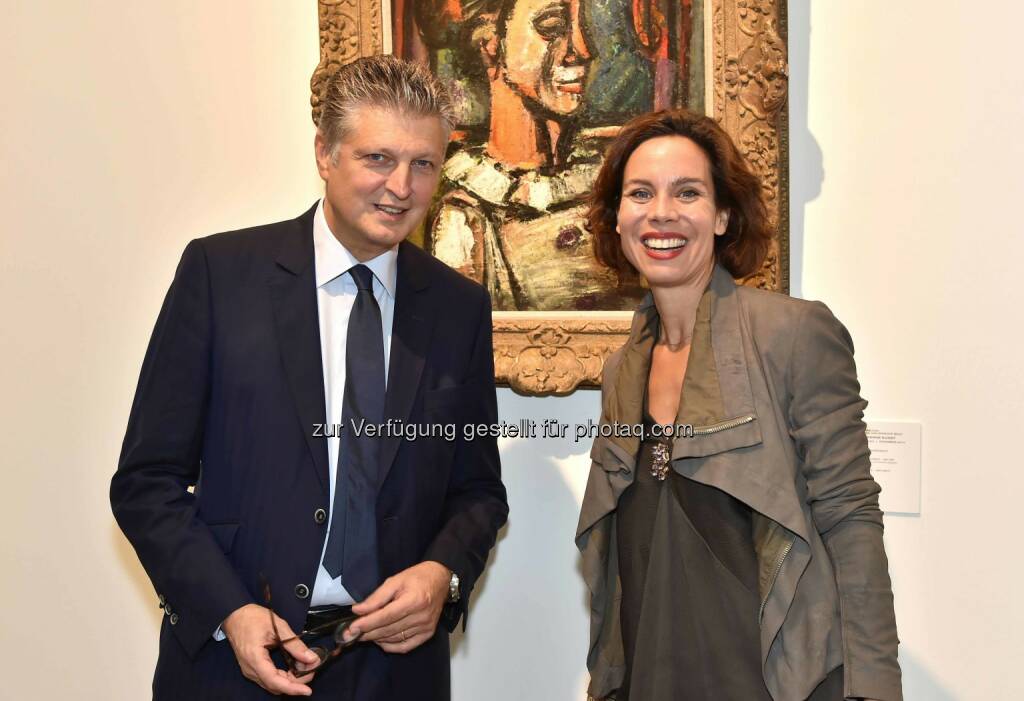 Artcurial Gründer François Tajan und Caroline Messensee (Leiter Artcurial Niederlassung Wien): Das französisches Auktionshaus Artcurial eröffnete seine Dependance in Wien, um die Kunstmetropole enger mit dem internationalen Auktionsgeschehen zu verbinden. leisure.at/Christian Jobst), © Aussendung (02.10.2014) 