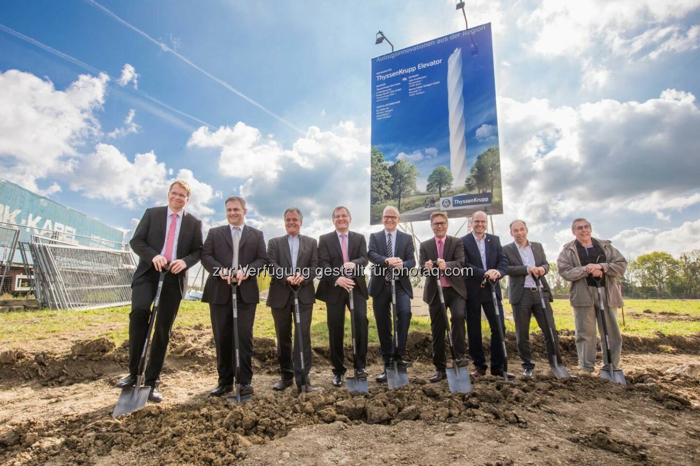 ThyssenKrupp: Erster Spatenstich: Bau des Testturms in Rottweil gestartet