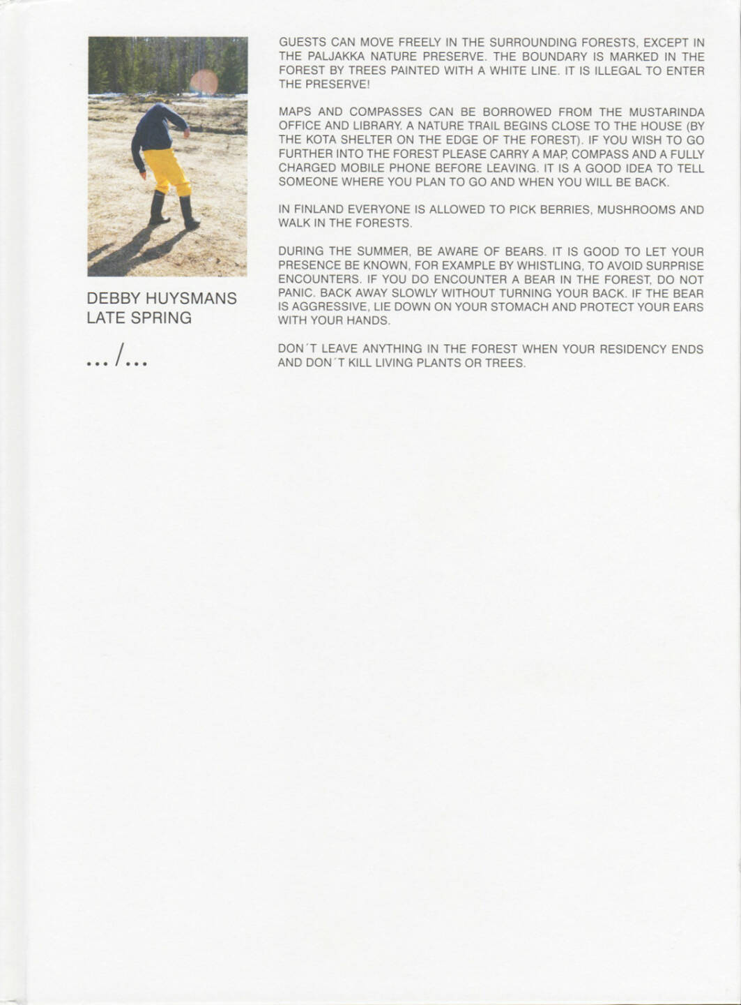 Debby Huysmans - Late Spring, Art Paper Editions 2014, Cover - http://josefchladek.com/book/debby_huysmans_-_late_spring