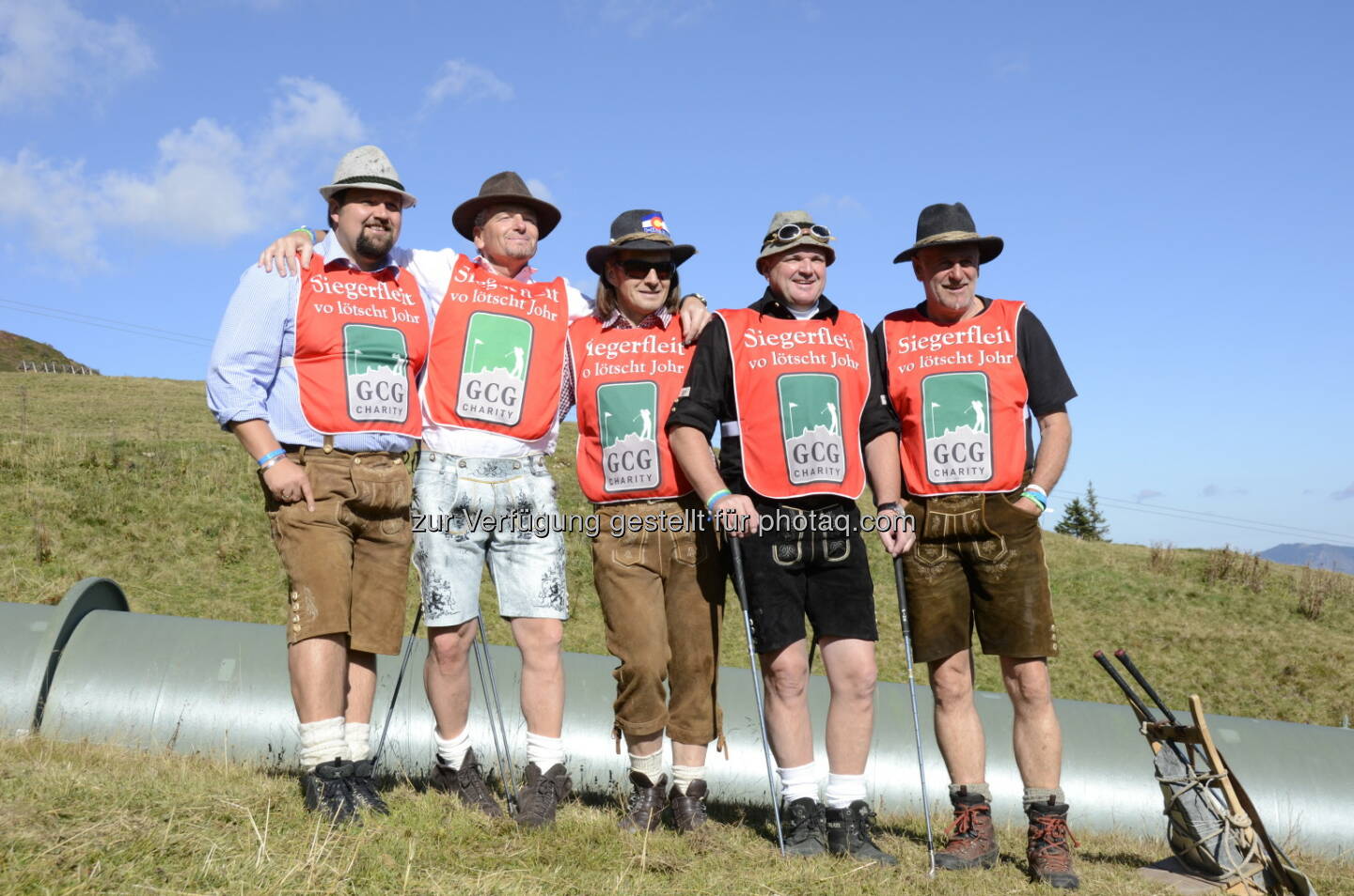 Patrick Linder, Mathias Berthold, Rainer Salzgeber, Wolfi Mähr, Dieter Vonier: GCG-Charity: Rekordergebnis bei Golmer Cross Golf-Charity