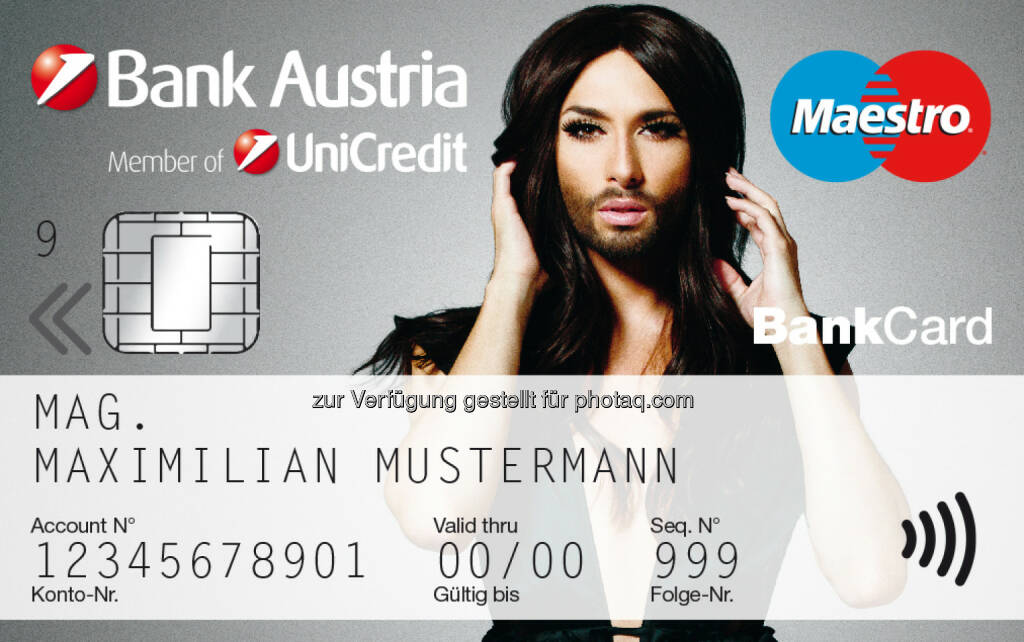 Bank Austria: Conchita Wurst als neues Werbetestimonial für CashBack (09.10.2014) 