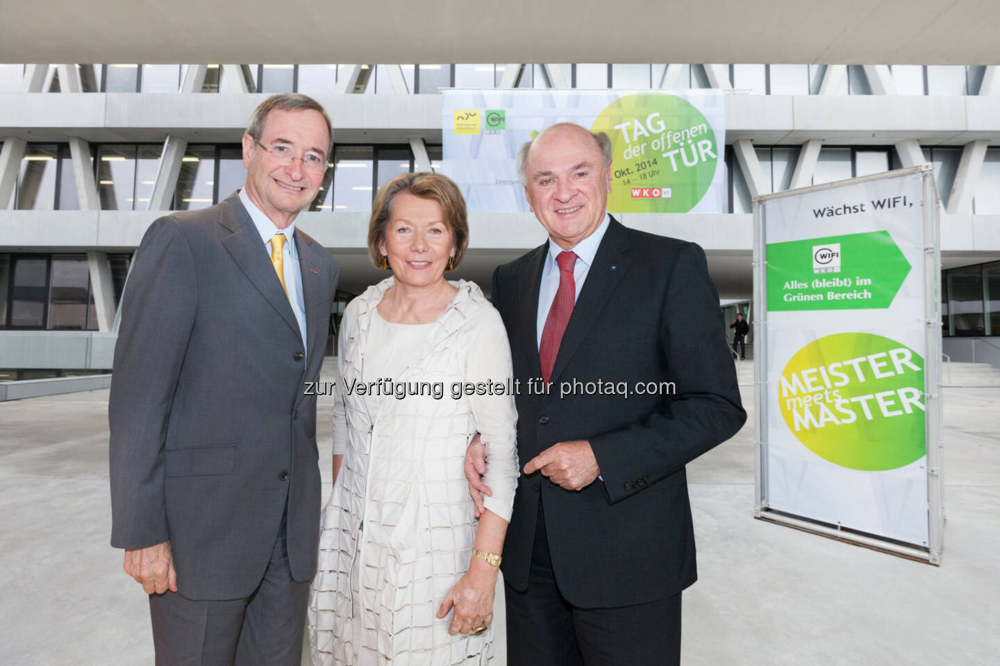 WKÖ-Präsident Christoph Leitl, WKNÖ-Präsidentin Sonja Zwazl und LH Erwin Pröll: Wirtschaftskammer NÖ: WKNÖ eröffnet neues Zentrum für Technologie und Design (tede-Z): Meister meets Master