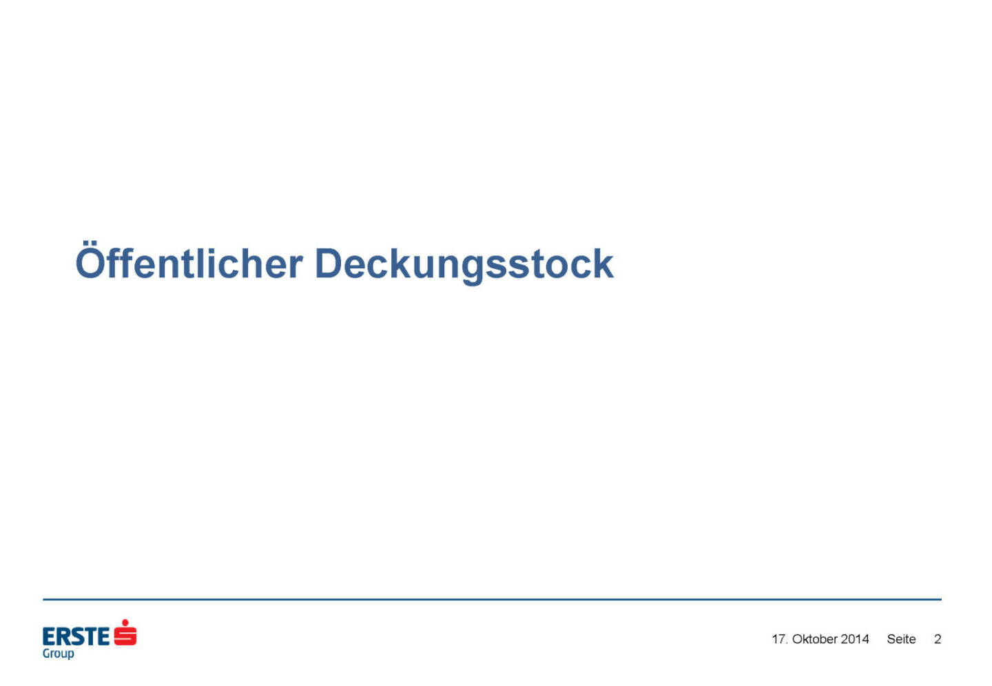 Öffentlicher Deckungsstock