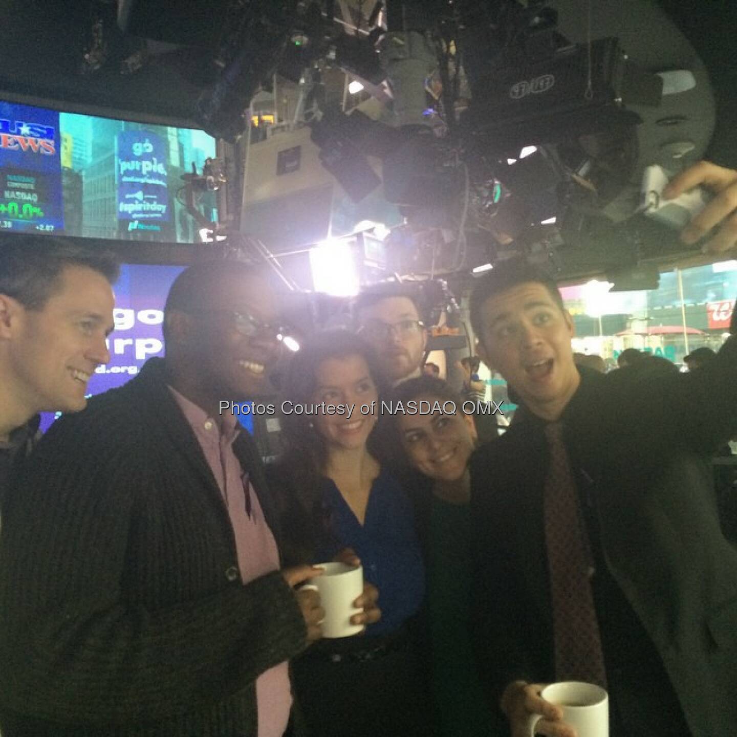 #Selfie to celebrate @Glaad #Spiritday here at #NASDAQ!  Source: http://facebook.com/NASDAQ