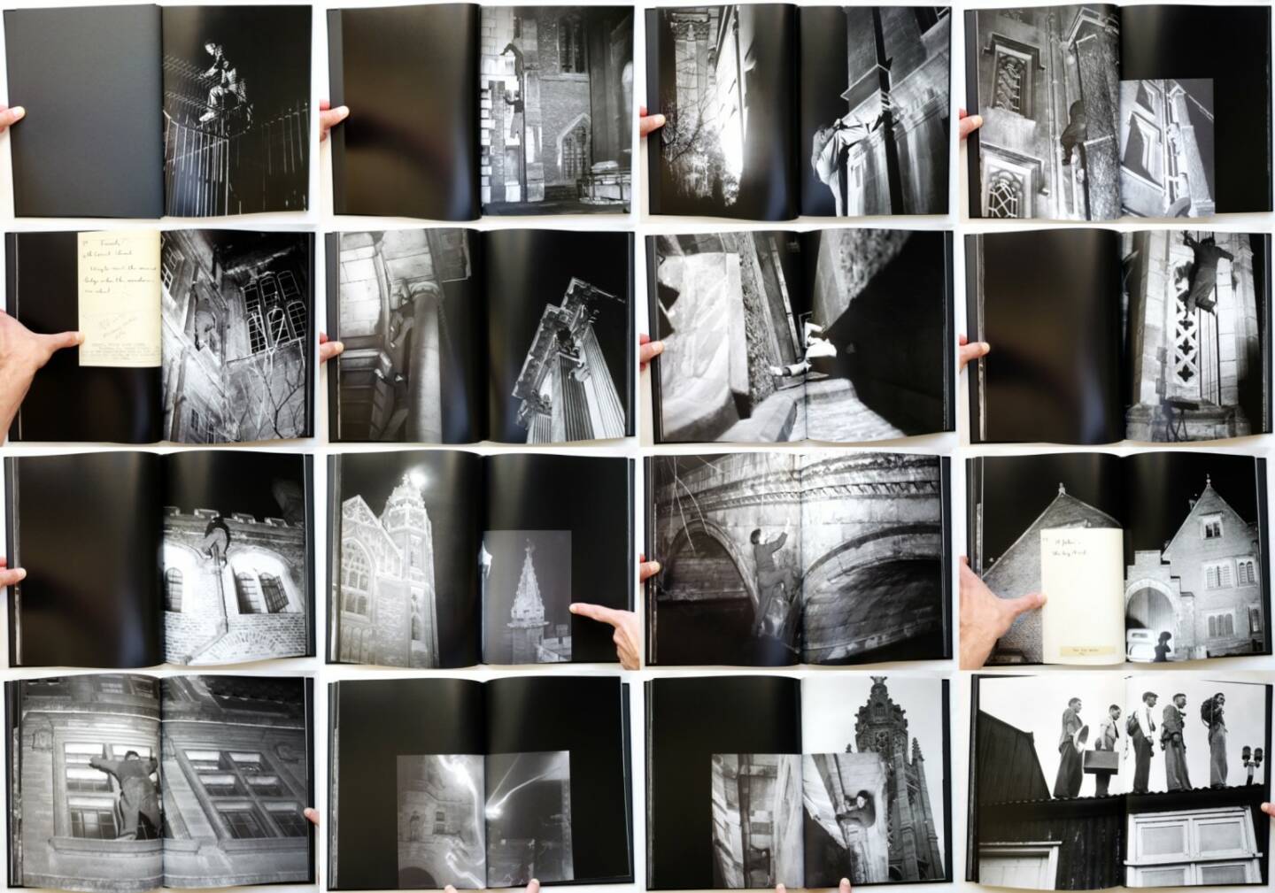Thomas Mailaender - The Night Climbers of Cambridge, Archive of Modern Conflict 2014, Beispielseiten, sample spreads - http://josefchladek.com/book/thomas_mailaender_-_the_night_climbers_of_cambridge_noel_edward_symington
