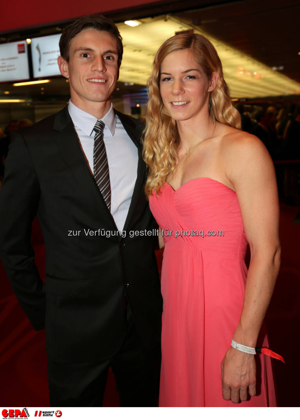 Beate Schrott mit Freund, Lotterien Gala Nacht des Sports, Photo: Gepa pictures/ Walter Luger