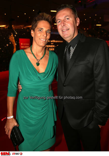 Michaela Dorfmeister mit Ehemann Andreas, Lotterien Gala Nacht des Sports, Photo: Gepa pictures/ Walter Luger, ©  Gepa pictures/ Michael Riedler (31.10.2014) 